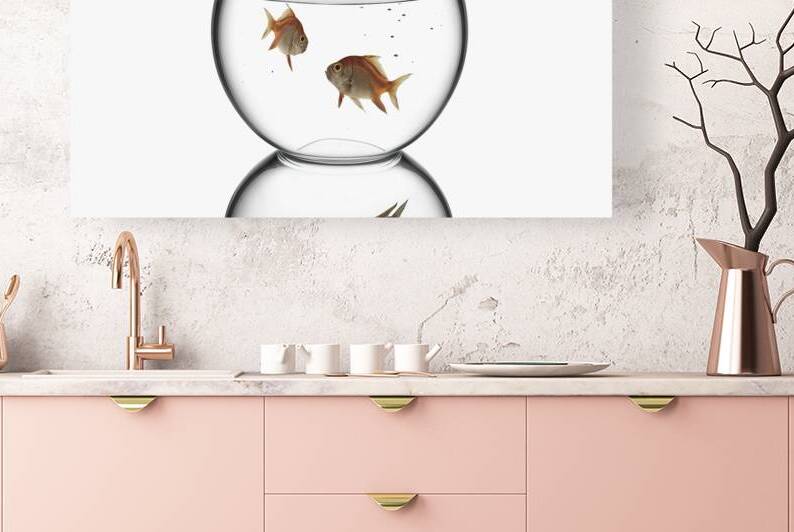 A clear fishbowl with a reflective surface 3 by Romeu Hurmuzache