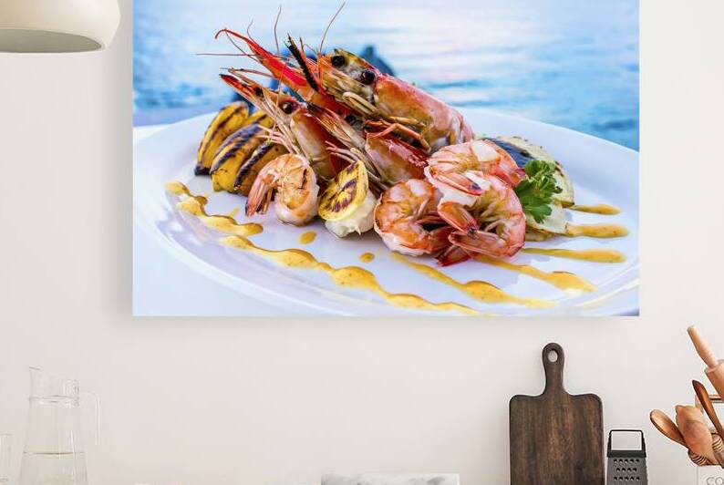 A plate of grilled seafood specifically what appe by Romeu Hurmuzache