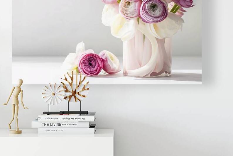 Bouquet of pink and white ranunculus flowers 3.jp by Romeu Hurmuzache