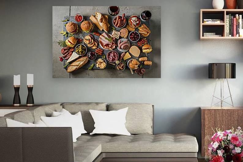 Appetizers table with differents antipasti cheese by Romeu Hurmuzache