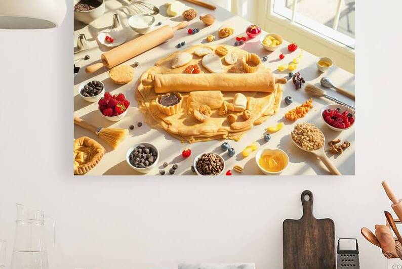 Baking utensils and cooking ingredients for tarts by Romeu Hurmuzache
