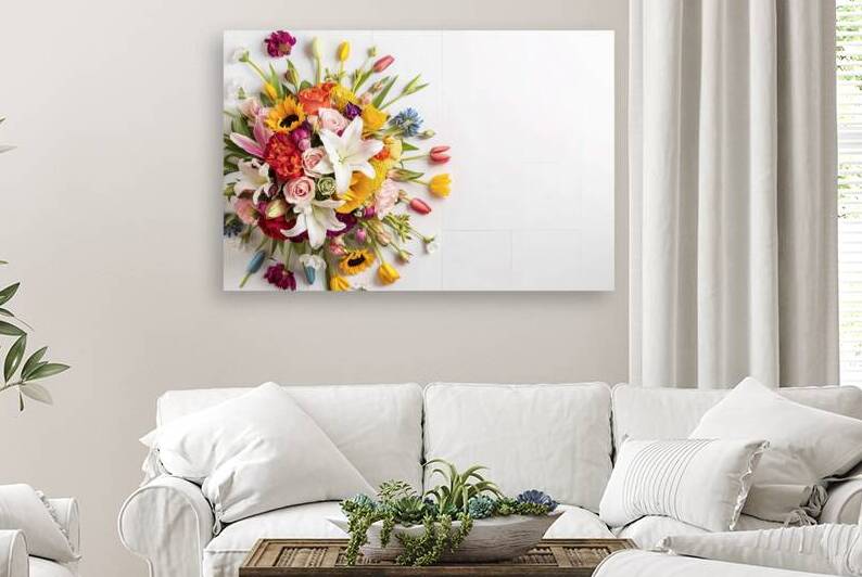 bouquet flowers on white background 3 by Romeu Hurmuzache