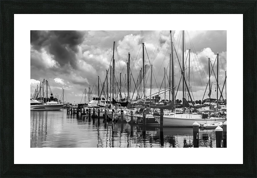 Storm Over the Marina  Picture Frame print