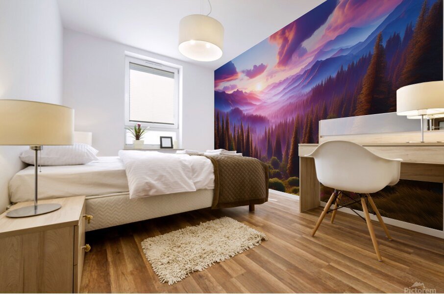 Valley Sunset  Mural print