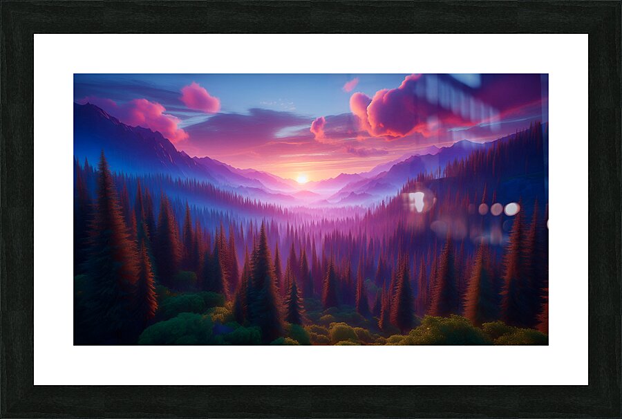 Mountain Sunset Picture Frame print