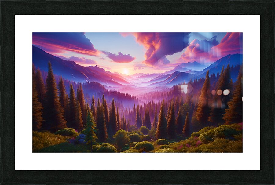 Valley Sunset  Picture Frame print