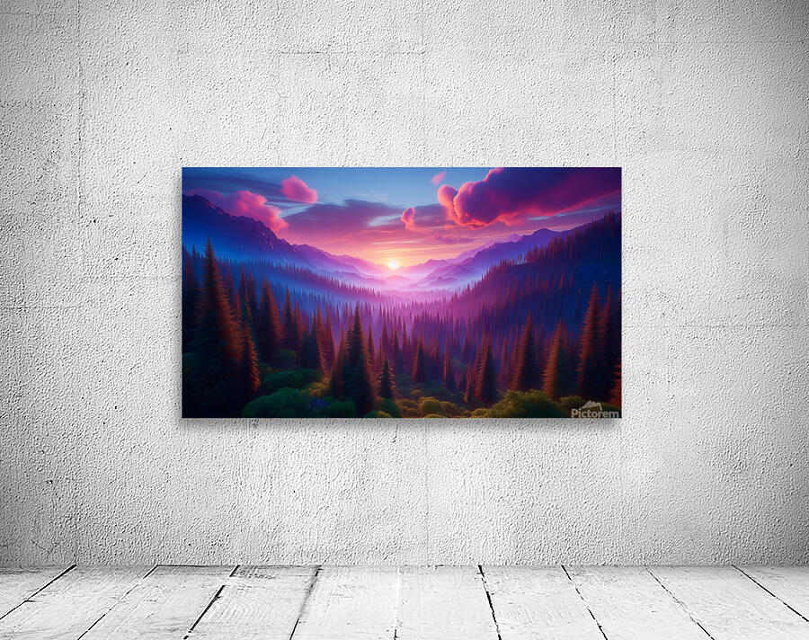 Mountain Sunset Wall Preview
