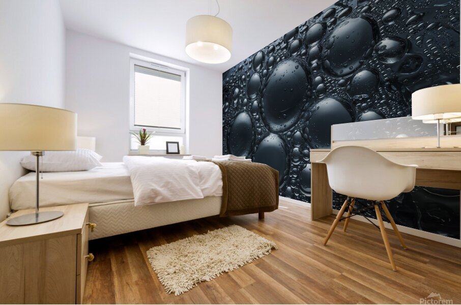 3d array of water droplets 3 Mural print