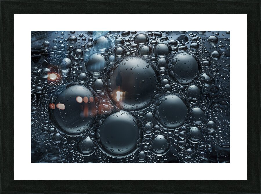 3d array of water droplets 3 Picture Frame print