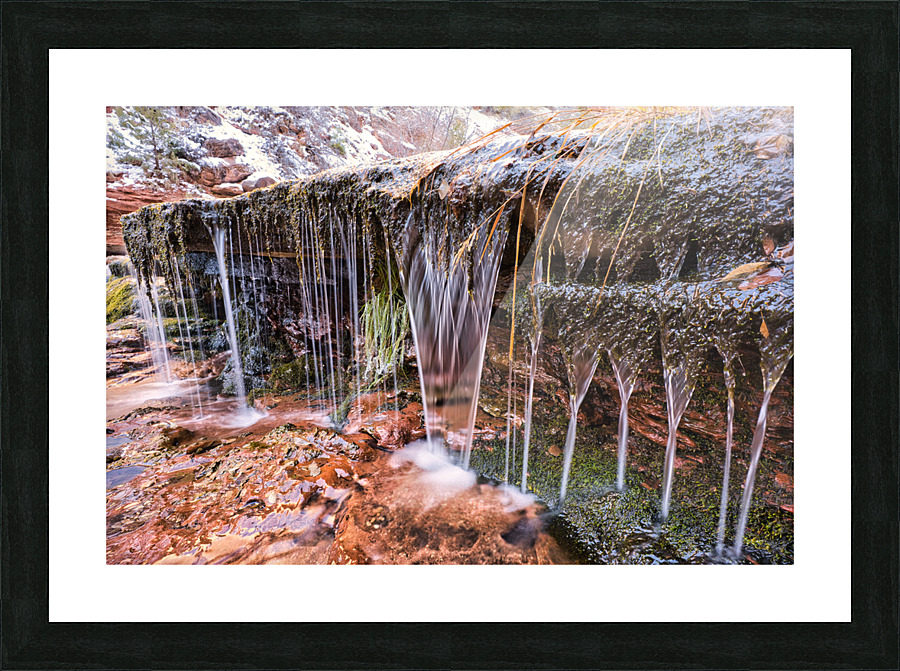 Glassy Falls Picture Frame print
