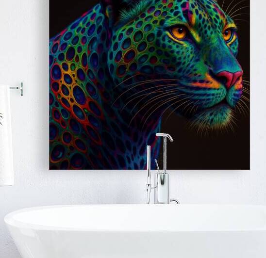 Psychedelic Leopard – Hyper-Realistic Digital Art in Vivid Colors by ahmed zayed