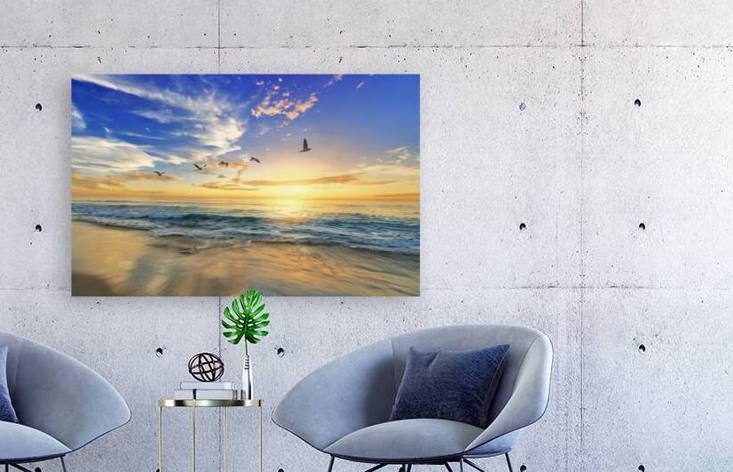 Eternal Horizon: A Sunset Dance Over the Sea by ahmed zayed