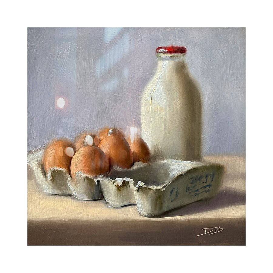 Eggs & Milk Picture Frame print