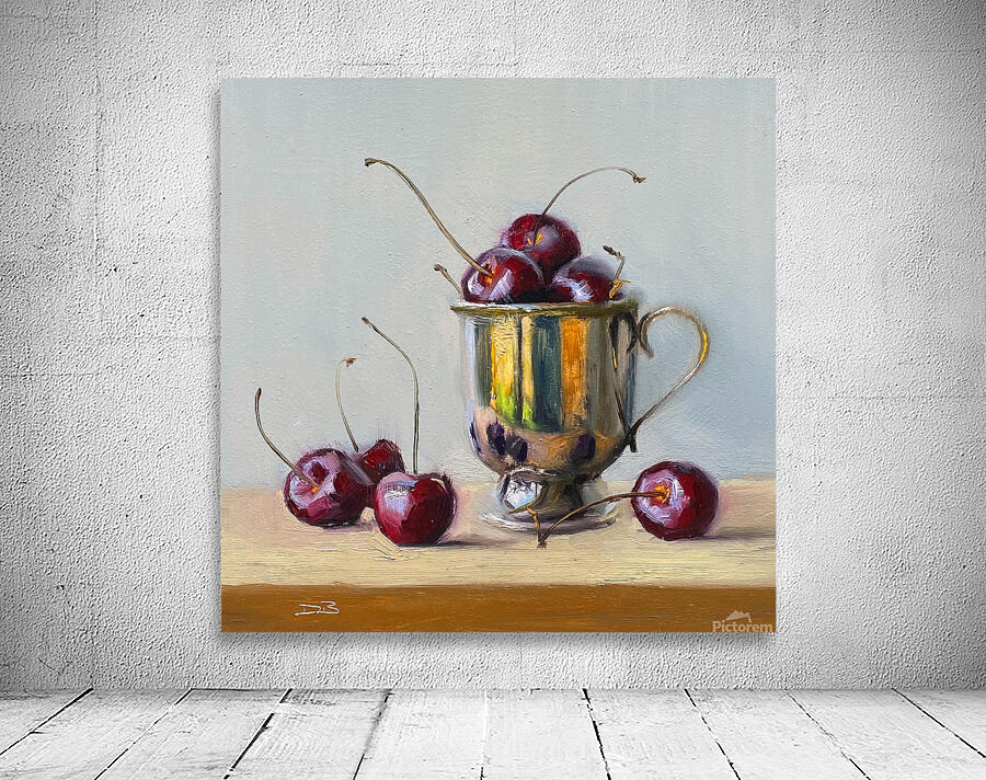 Silver Cup & Cherries Wall Preview