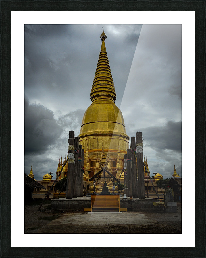 Golden Chedi Picture Frame print