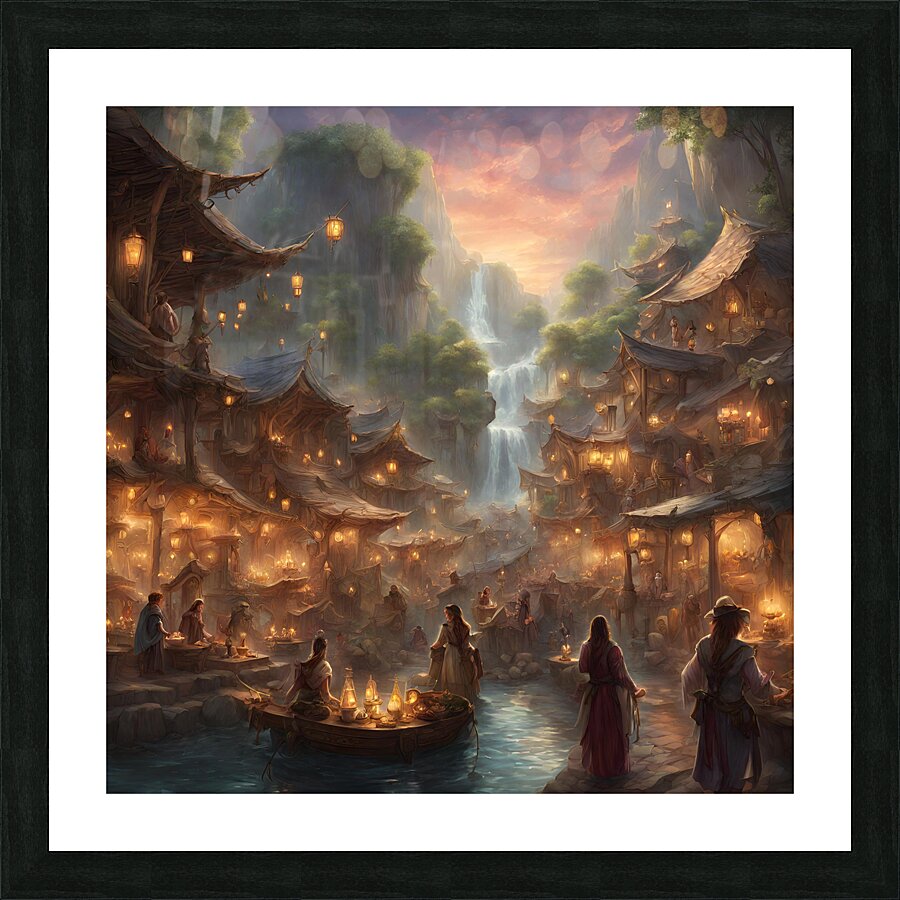 Magical Marketplace Picture Frame print