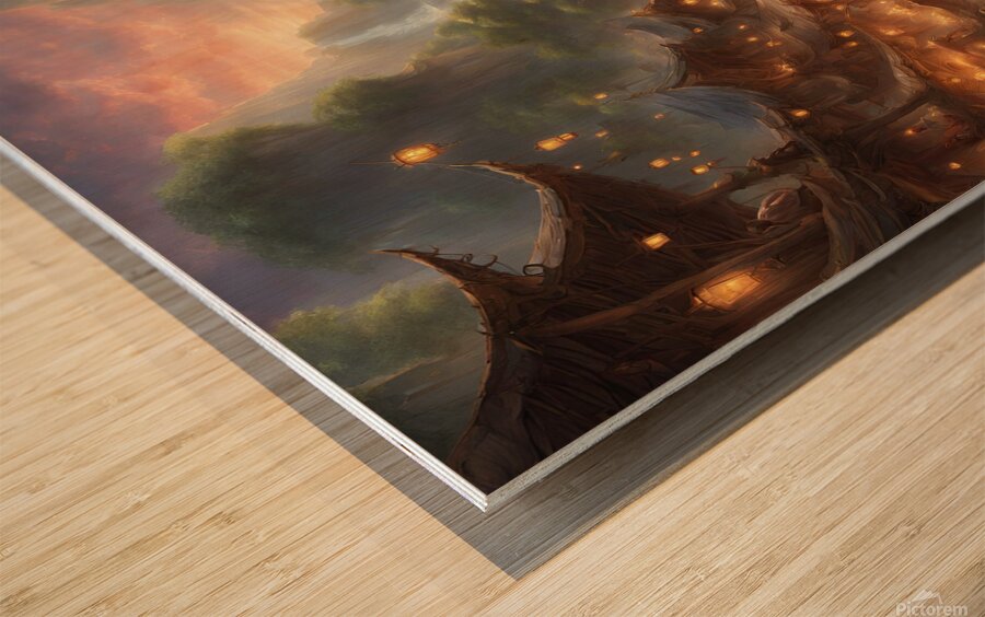 Magical Marketplace Wood print