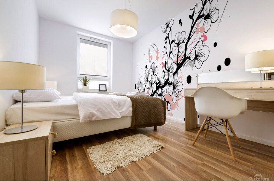 sakura Mural print