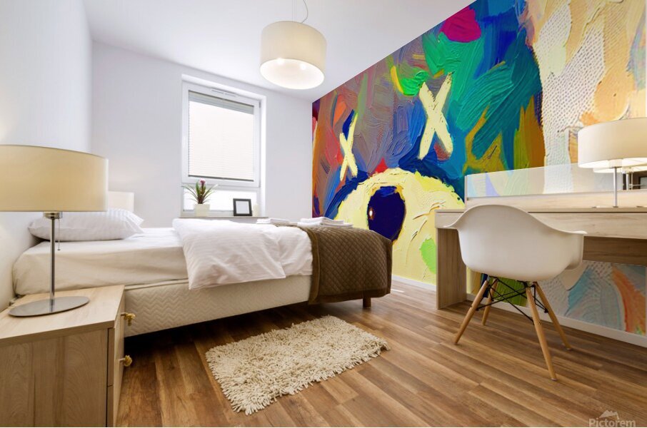 Portrait KAWS Mural print