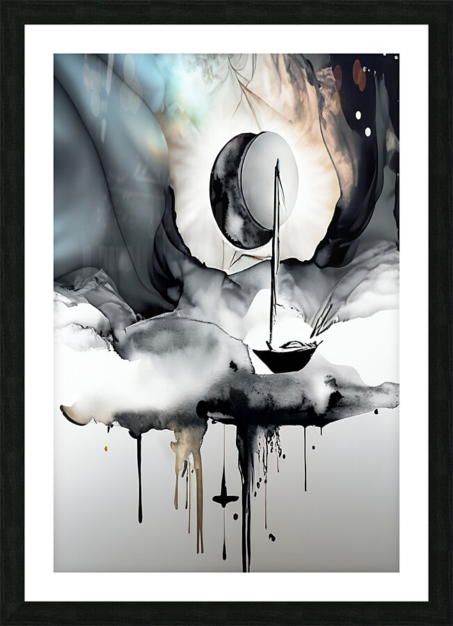 sailing across the galaxy Picture Frame print