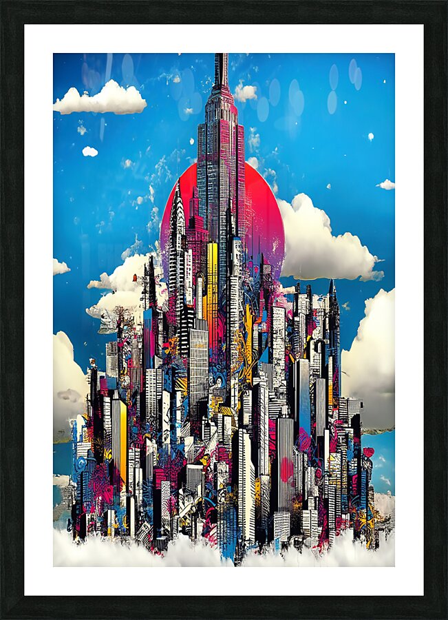 city in the sky Picture Frame print