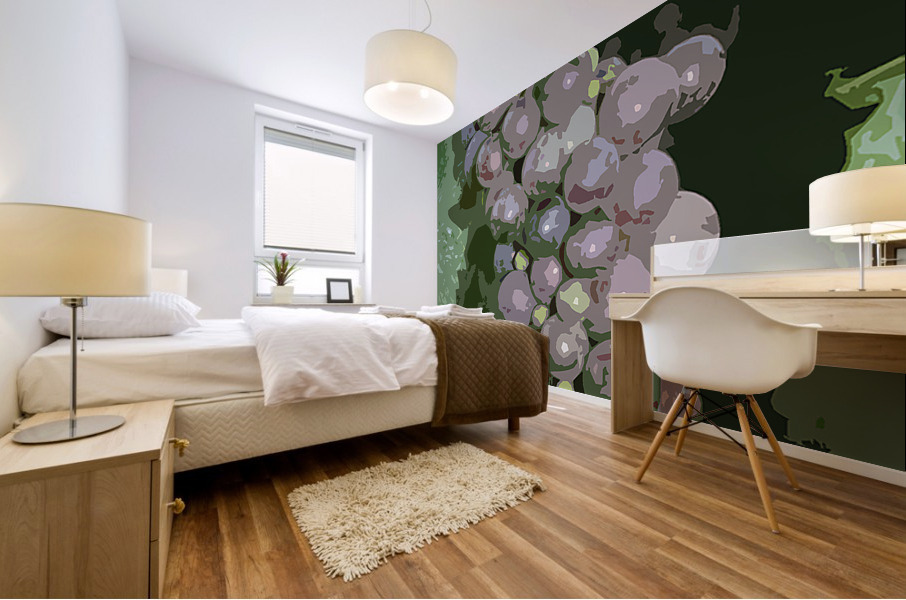 grapes 4 canvas Mural print