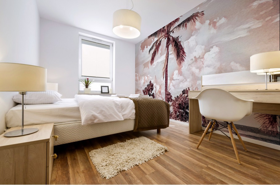 single palm 3 Mural print