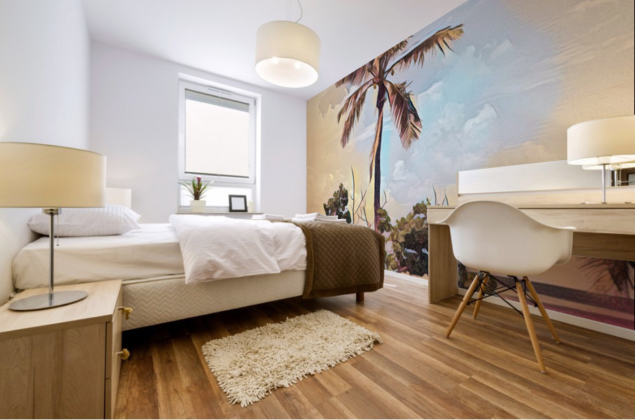 single palm 6 Mural print