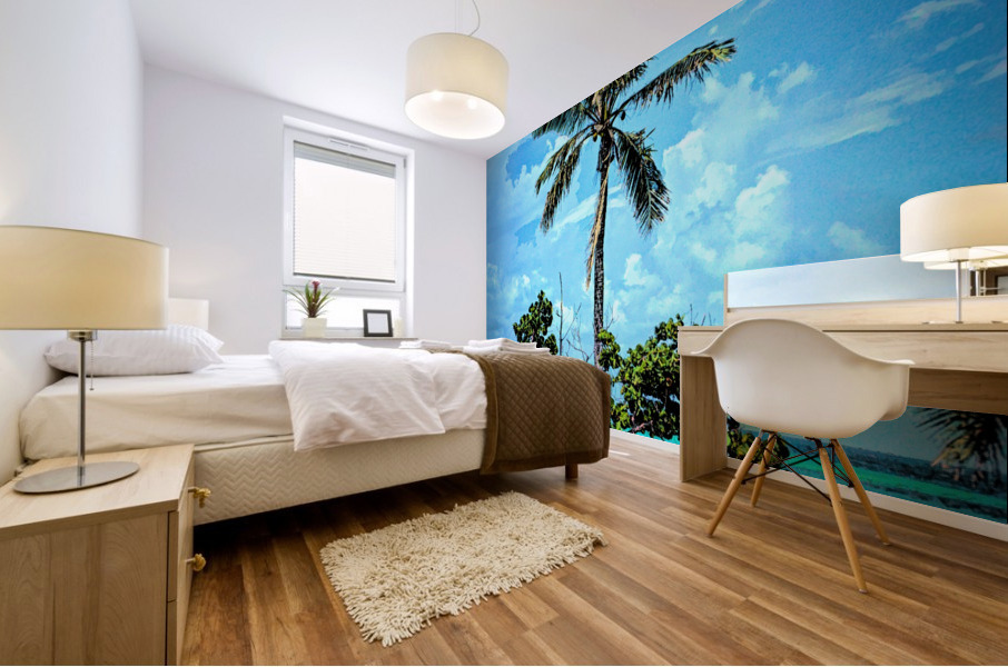 single palm 2 Mural print