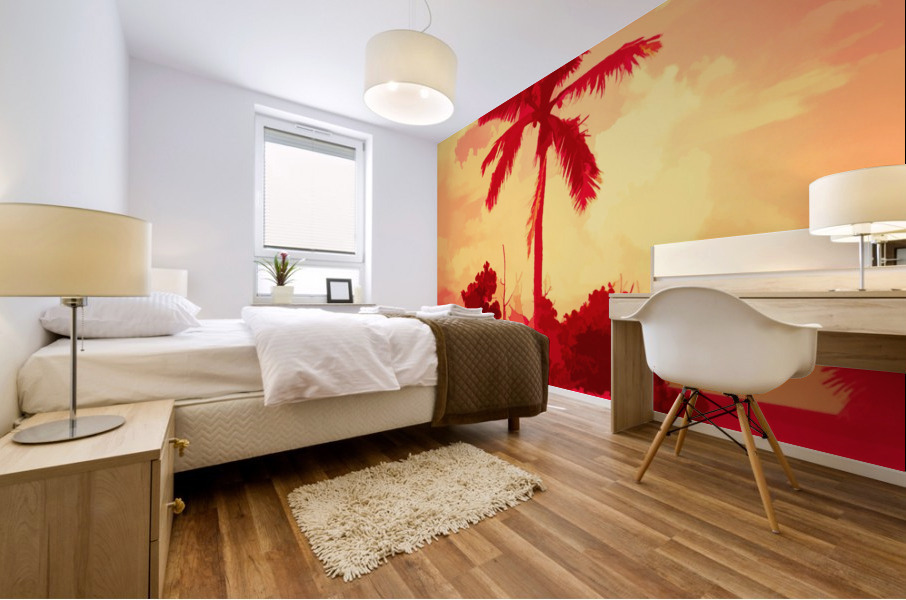 single palm 7 Mural print