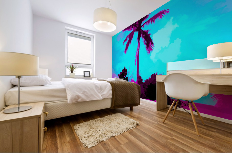 single palm 9 Mural print