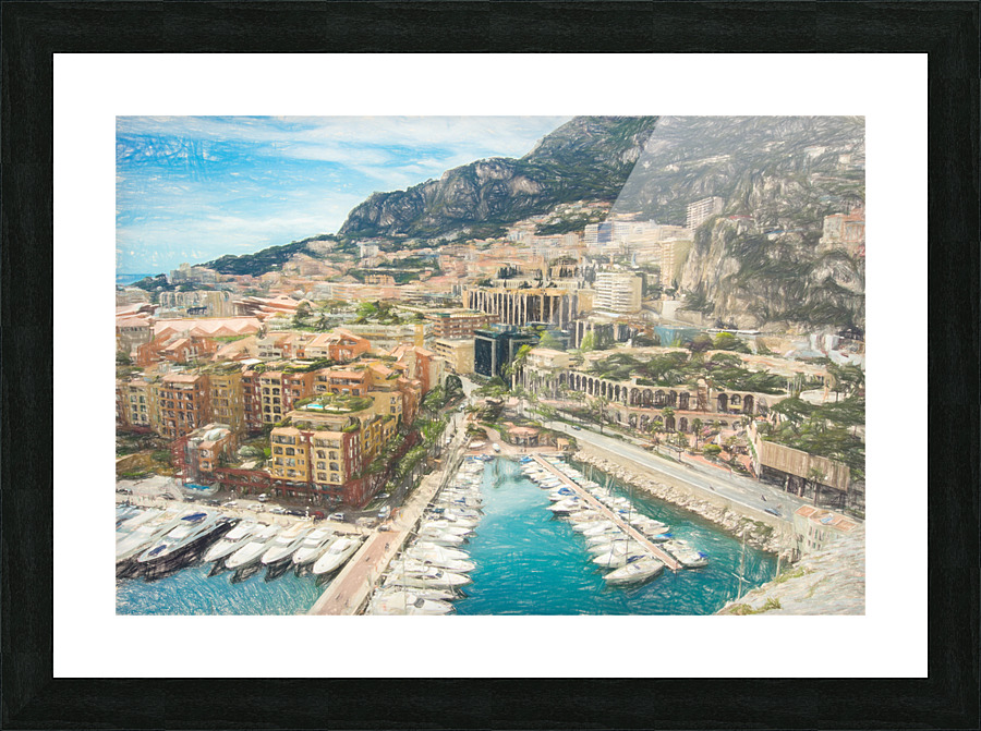 monaco harbor 3 studio Picture Frame print