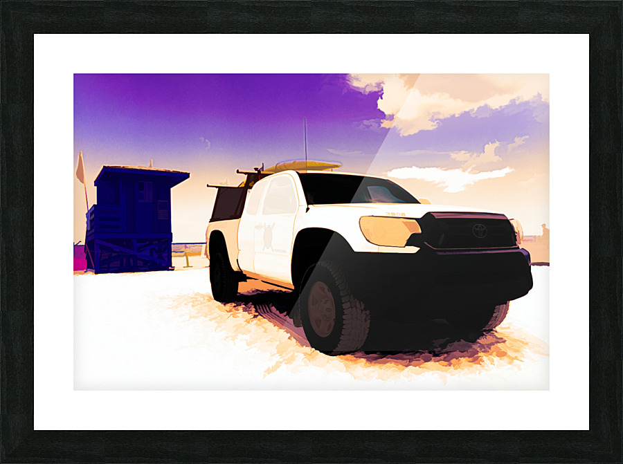 beach patrol 7 Picture Frame print