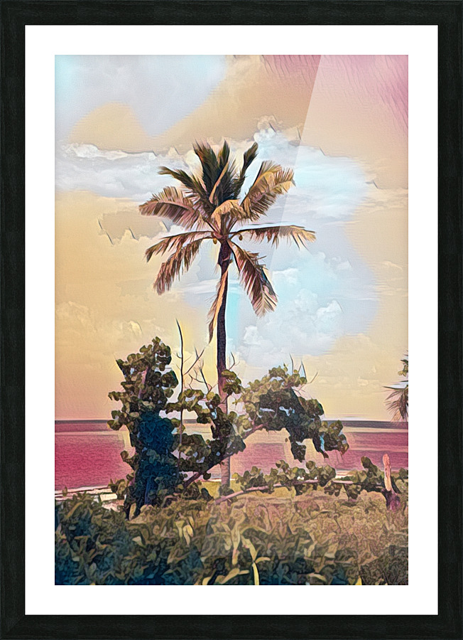 single palm 6 Picture Frame print