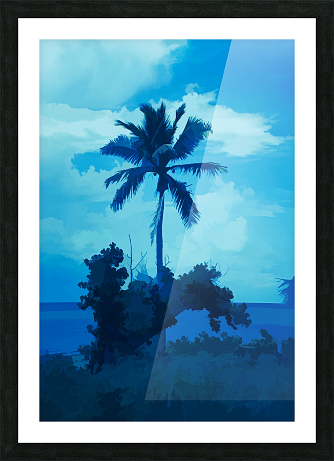 single palm 8 Picture Frame print