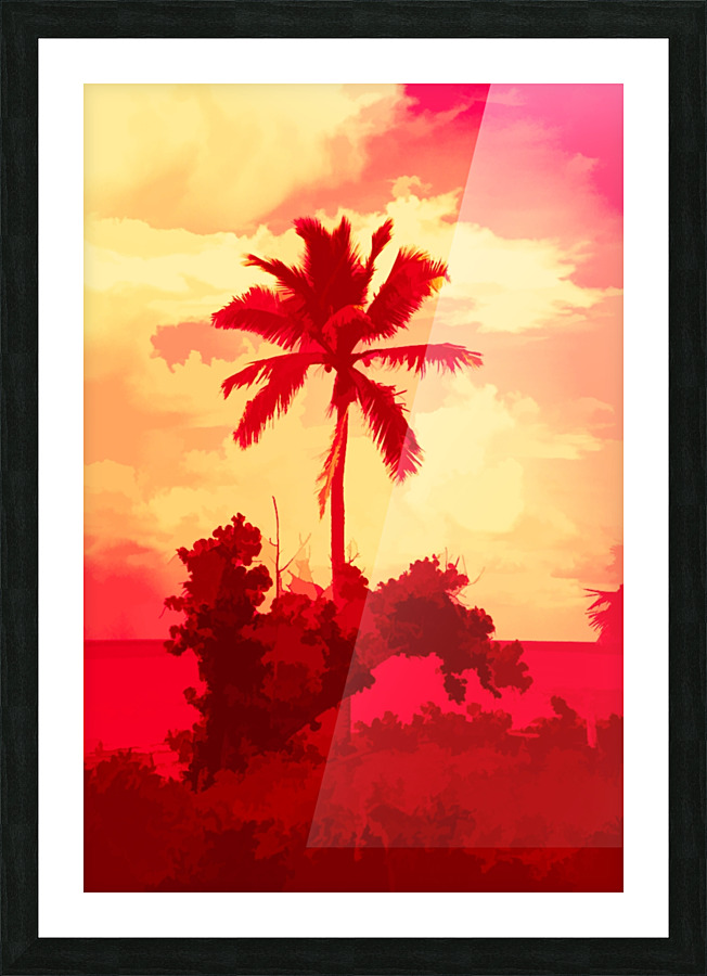 single palm 7 Picture Frame print