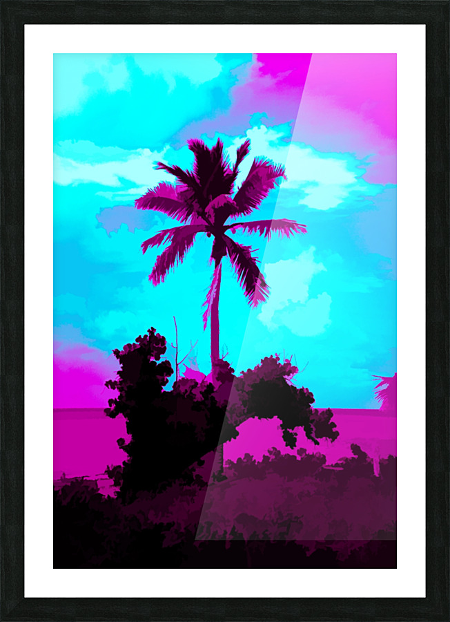single palm 9 Picture Frame print