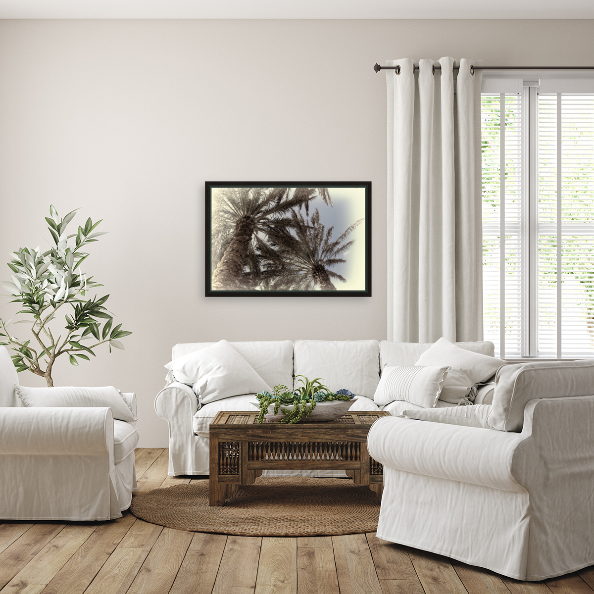 palm trees artistic Reproduction
