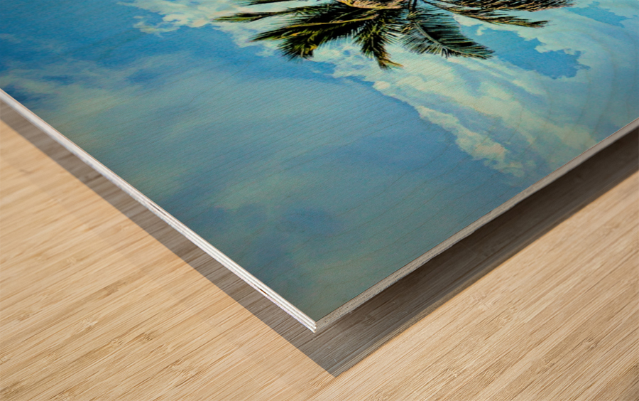single palm 2 Wood print