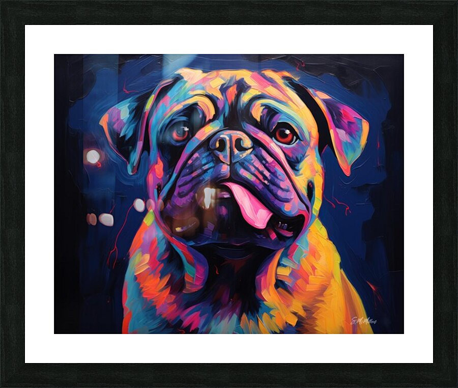 Pug  Picture Frame print