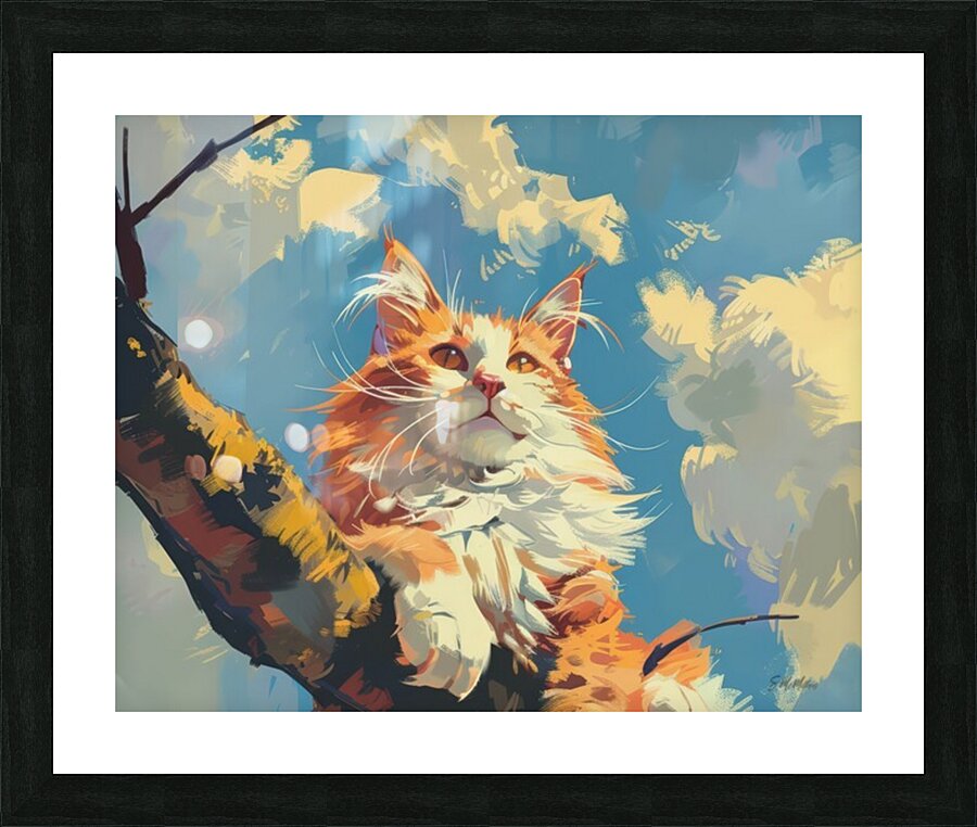 Purrfect Perch  Picture Frame print