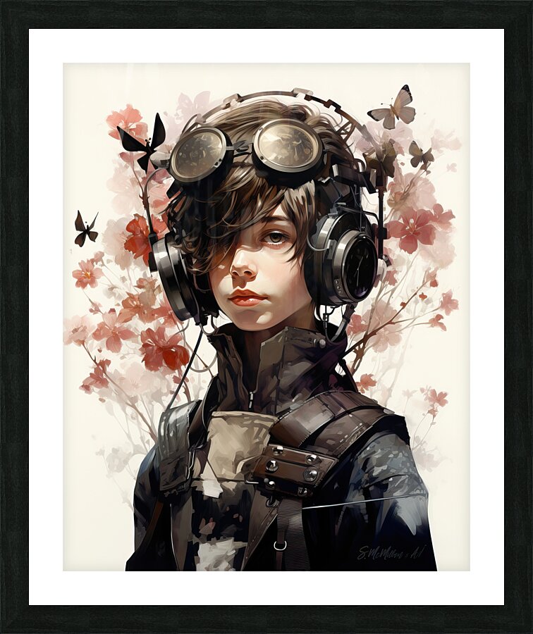 Steampunk Boy - Dont be ordinary  Picture Frame print