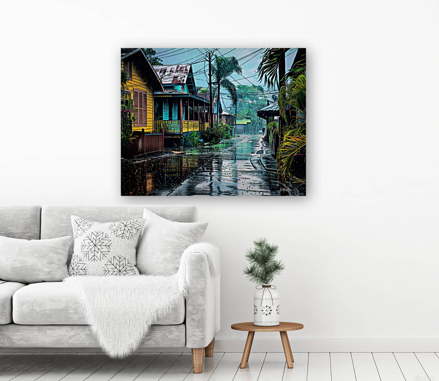 After the rain - Village in Belize Reproduction