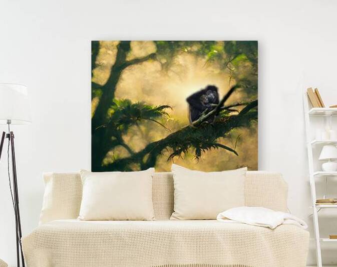 Howler Monkey and Baby by Susanne McMillan Art