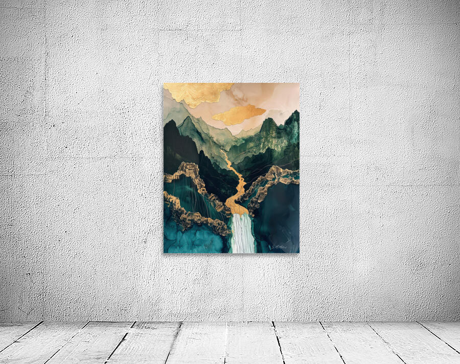 Mountain Waterfall  Wall Preview