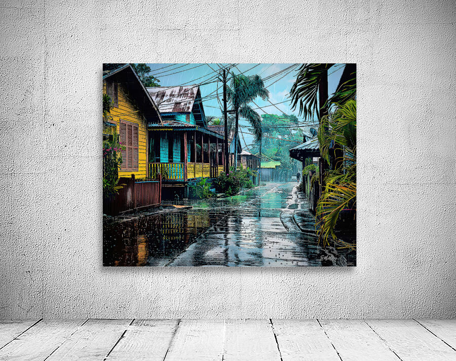 After the rain - Village in Belize Wall Preview