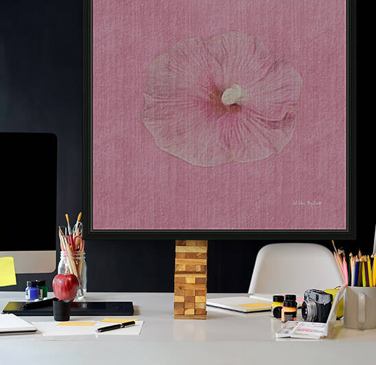Hibiscus Pink on Millennial Pink Photographic and Digital  Art by  Maria Desnoyers By:Zo® by Maria Desnoyers