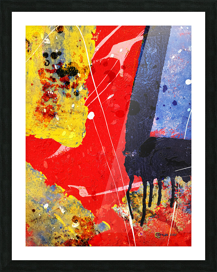  Abstracts On Red Picture Frame print