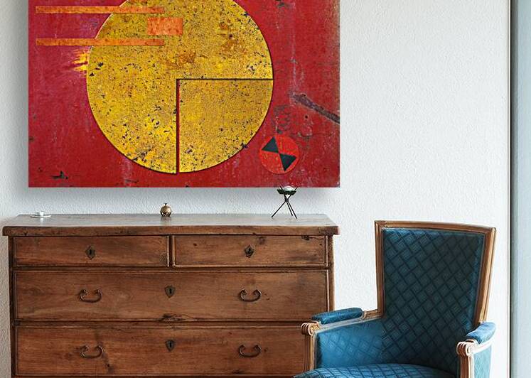 6 circle of  Metal Yellow Ball by Lawrence Costales