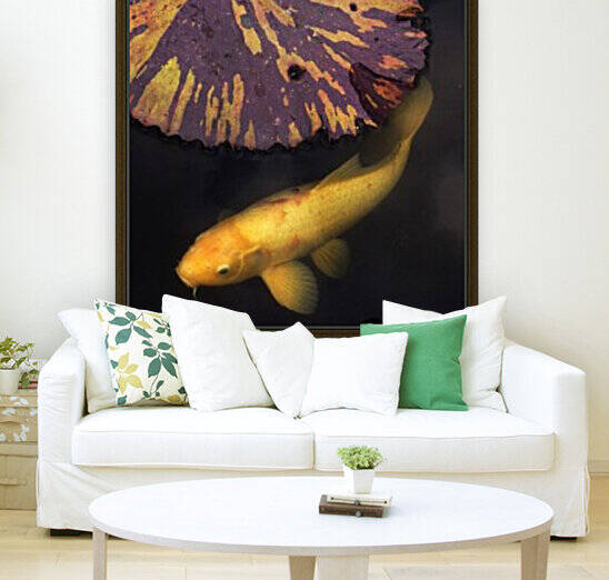 Lilly Pad And Yellow Koi by Lawrence Costales